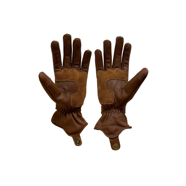 GANTS MOTO CUIR Wildust Sisters GLOVES KP - CLASSIC BROWN