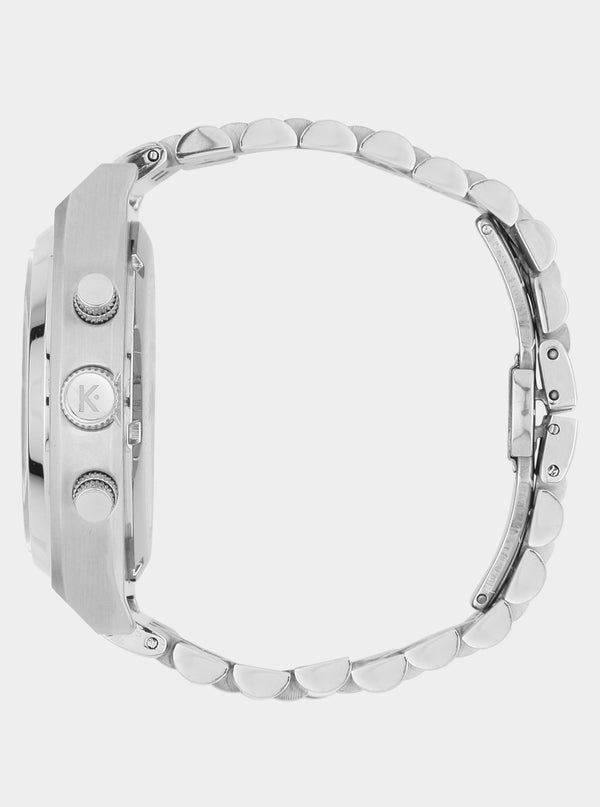 MONTRE KELTON - RC 24 Chrono méca-quartz blanc - bracelet jubillee
