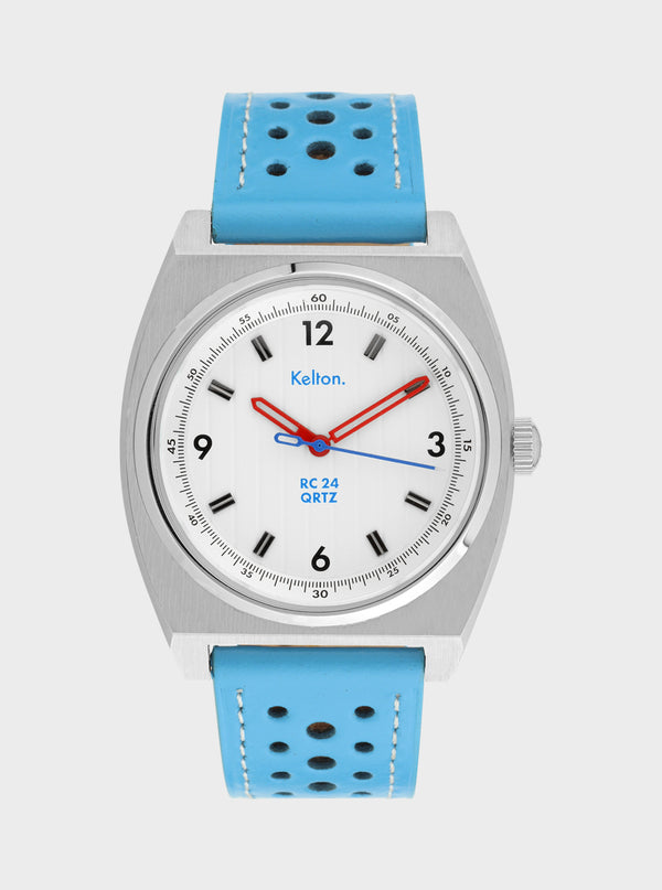 MONTRE KELTON - RC24 QRTZ Blanche – bracelet bleu