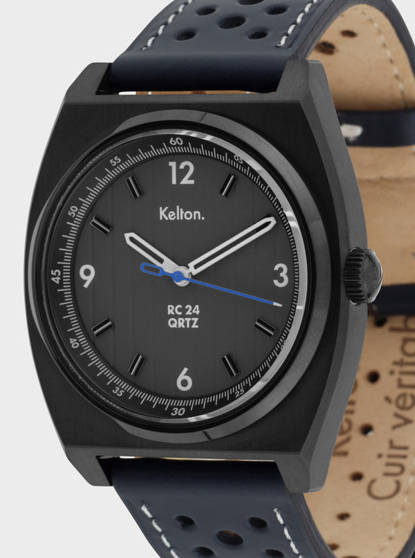 MONTRE KELTON - RC24 QRTZ noire – bracelet navy