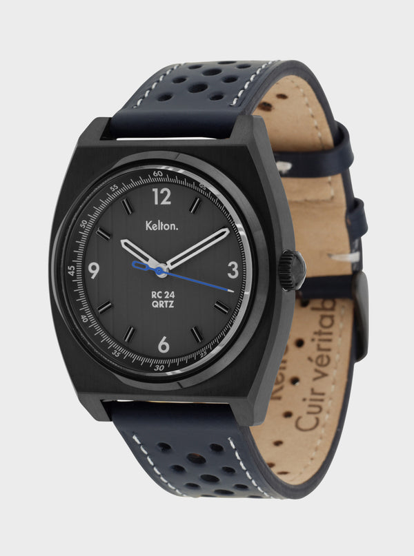 MONTRE KELTON - RC24 QRTZ noire – bracelet navy