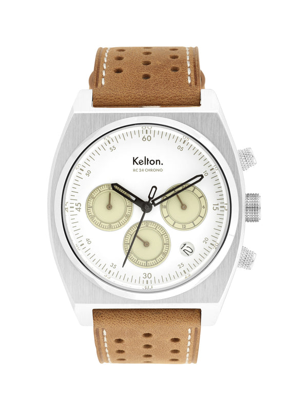 MONTRE KELTON - RC 24 Chrono méca-quartz blanc