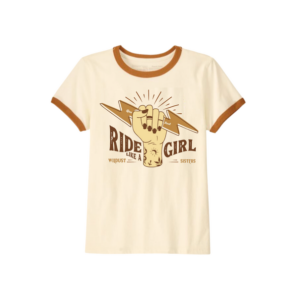 Ringer shirt Wildust Sisters - RIDE LIKE A GIRL