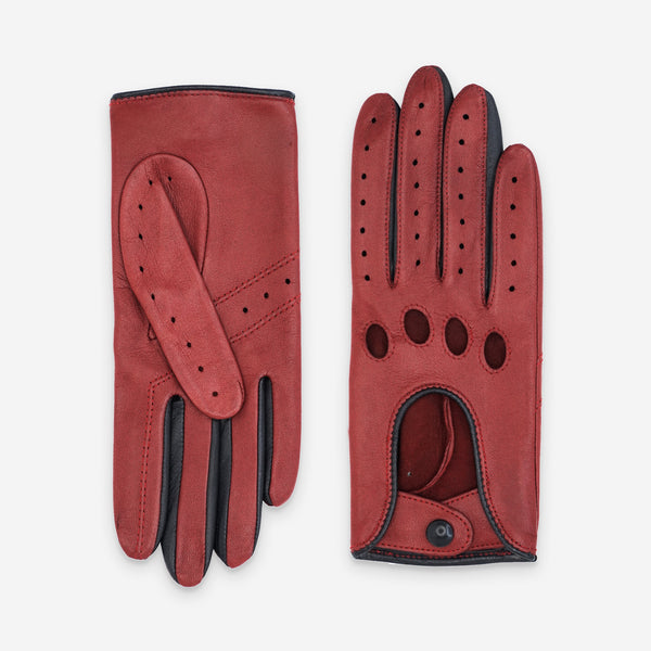 GLOVE STORY - GANTS DE CONDUITE CUIR AGNEAU-NON DOUBLÉ-21090NF - FEMME