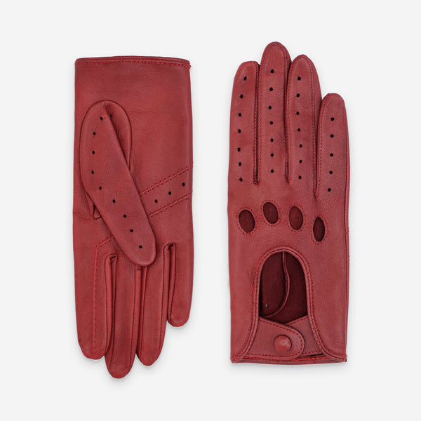 GLOVE STORY - GANTS DE CONDUITE CUIR AGNEAU-NON DOUBLÉ-21090NF - FEMME