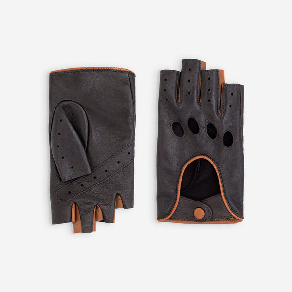 GLOVE STORY - GANTS DE CONDUITE, MITAINES-CUIR AGNEAU-NON DOUBLÉ-21125N- FEMME