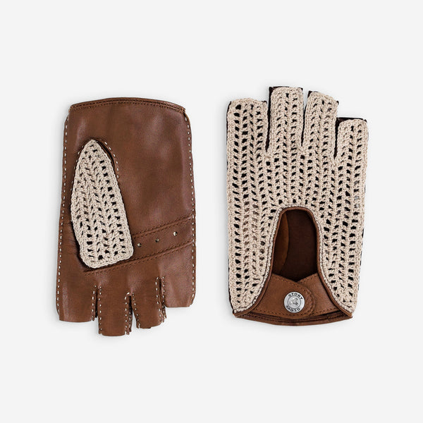 GLOVE STORY - GANTS DE CONDUITE, MITAINES-CUIR AGNEAU-NON DOUBLÉ-21124NF- FEMME