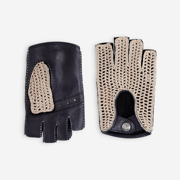 GLOVE STORY - GANTS DE CONDUITE, MITAINES-CUIR AGNEAU-NON DOUBLÉ-21124NF- FEMME