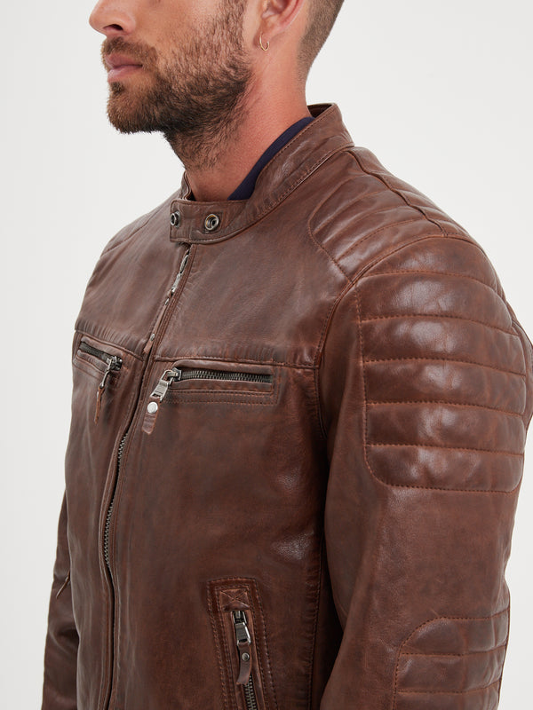 Cruces - Blouson motard cuir homme DAYTONA 73