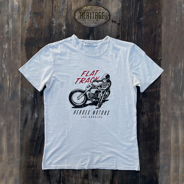 T SHIRT HEROES MOTORS - FLAT TRACK