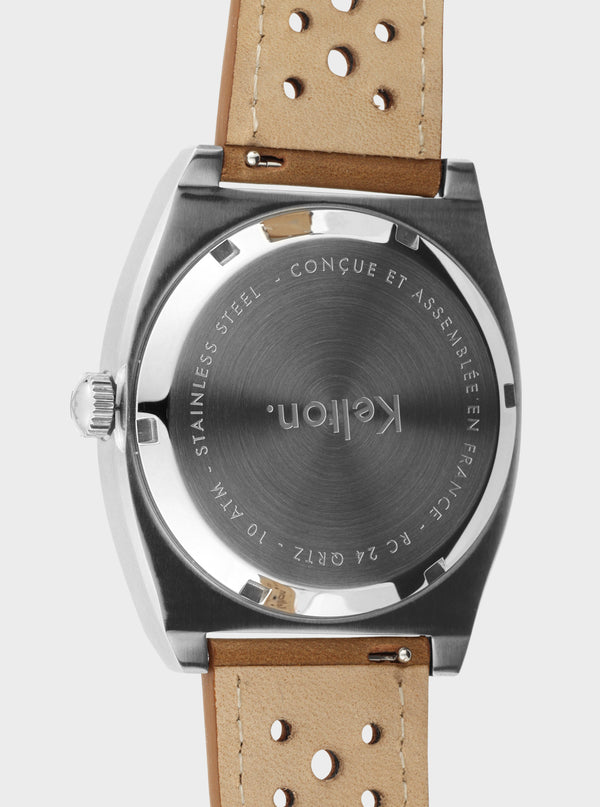 MONTRE KELTON - RC24 QRTZ Blanche – bracelet marron