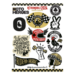 Stickers MOTO HEROES Edition Collector RETROMOBILE