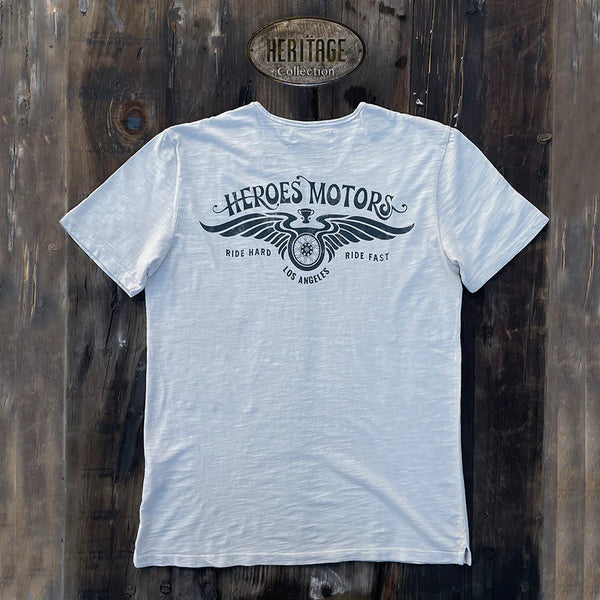 T-shirt Heroes Motors - WINGS coloris Blanc