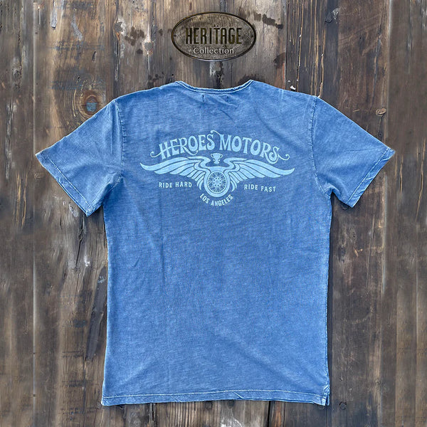 T-shirt Heroes Motors - WINGS coloris Bleu