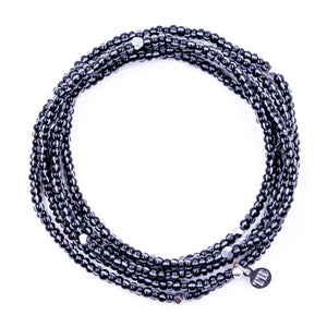 Bracelet T^tes Blondes - Blueberry 5 - Noir et Blanc 