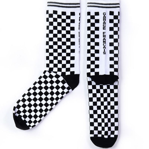 Chaussettes GARAGE FRANCAIS - Chaussettes Damiers Noir et blanc unisexe