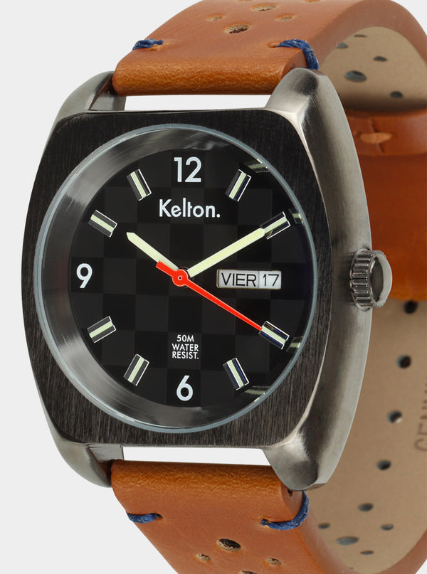 MONTRE KELTON - RC 22 Damier Brown