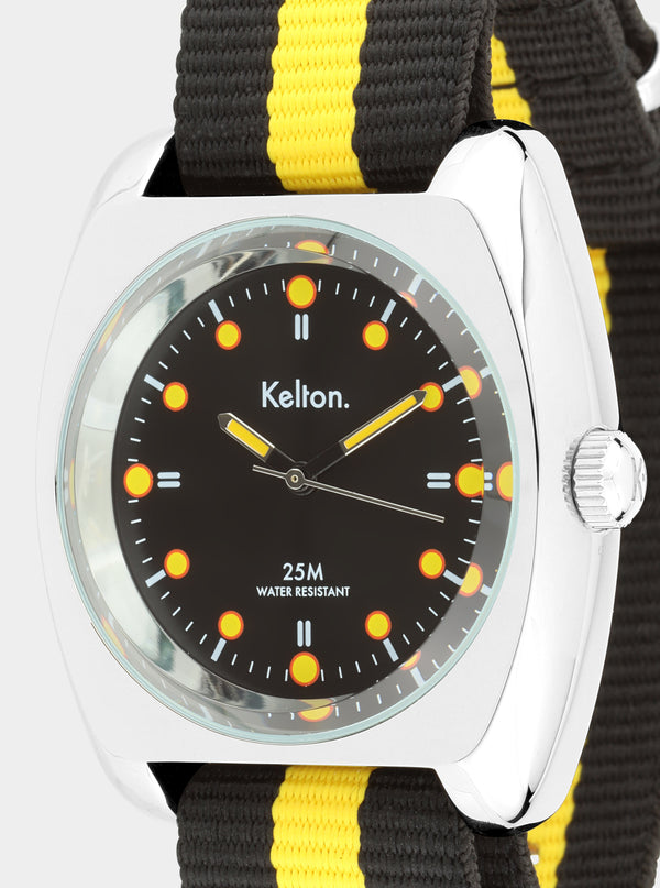 MONTRE KELTON - RC 2 Nato noir-jaune