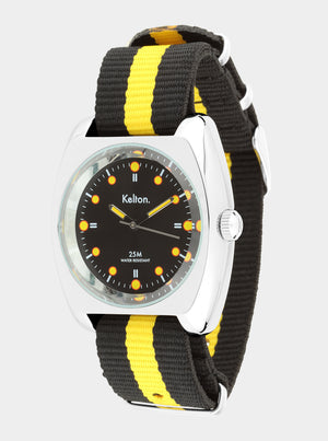 MONTRE KELTON - RC 2 Nato noir-jaune