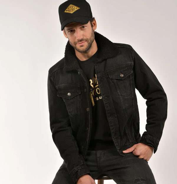 VESTE DENIM HEROES MOTORS BLACK JAGGER